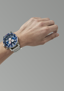 51-30 Chrono - Marineblau Sonnenschliff / Silber View 5