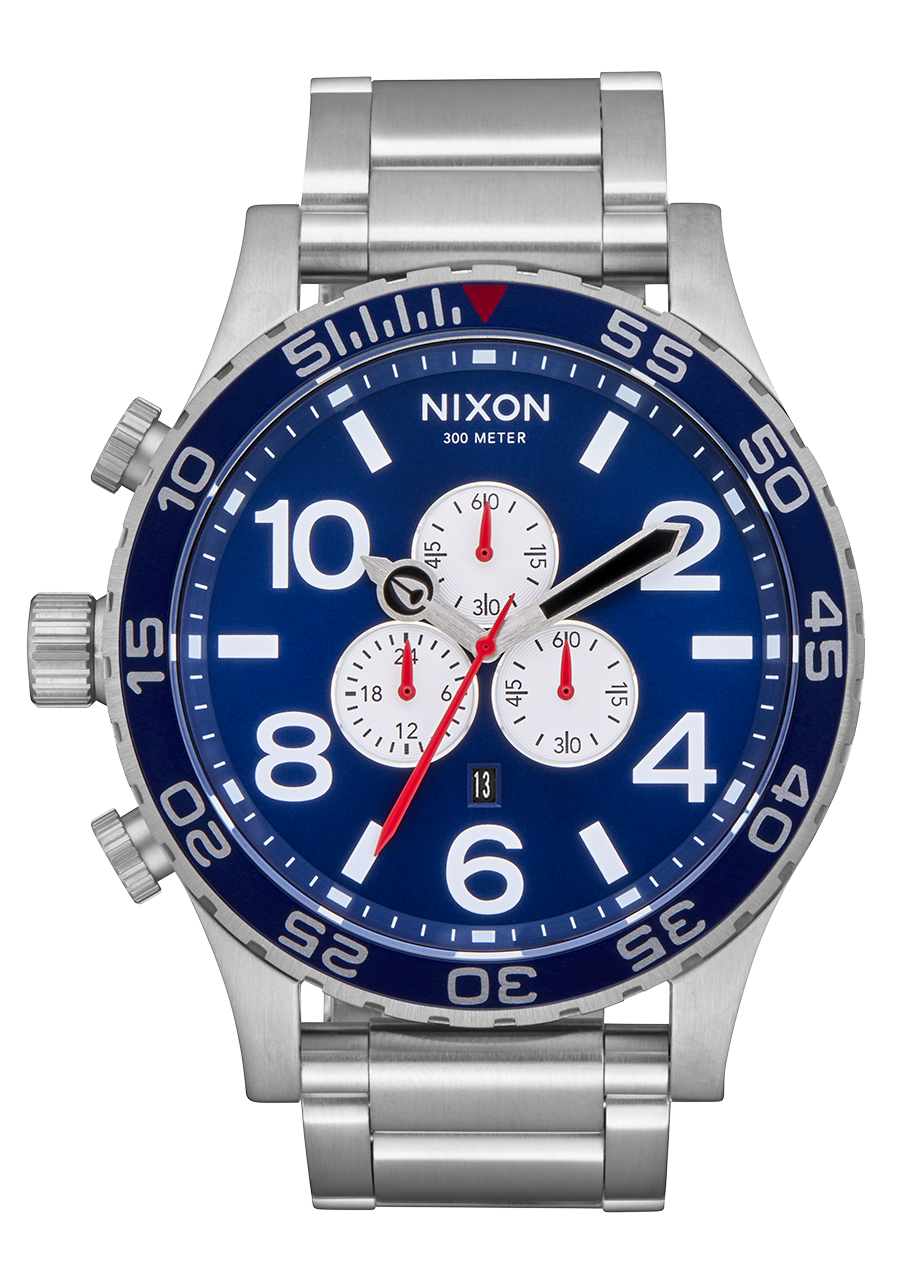 51-30 Chrono - Marineblau Sonnenschliff / Silber View 1