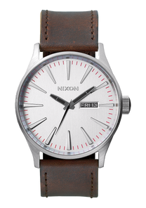 Sentry Leather - Silver / Brown View 1