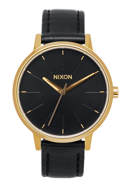 Kensington Lederuhr Gold Schwarz Damenleder – Nixon EU