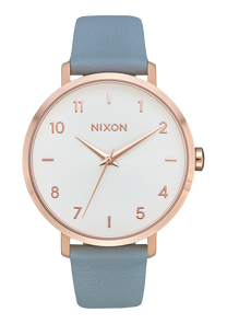 Arrow Leather - Rose Gold / Blue View 1