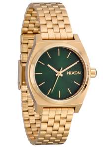 Medium Time Teller - Gold / Green Sunray View 2