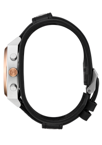 Time Teller Chrono Leder - Silber / Roségold / Schwarz View 3