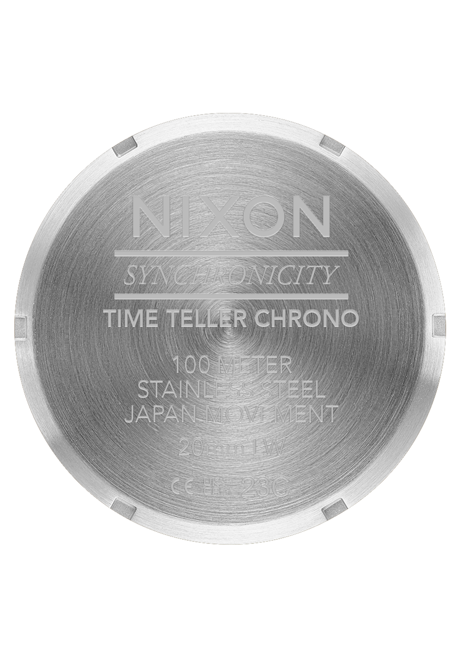 Time Teller Chrono Leder - Silber / Roségold / Schwarz View 5