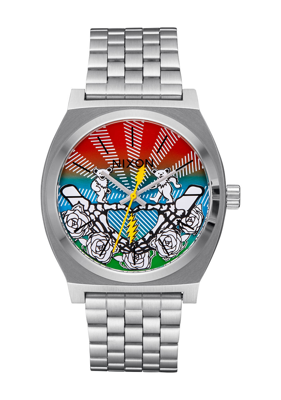 Grateful Dead Time Teller - All Silver / Bears / Roses View 1