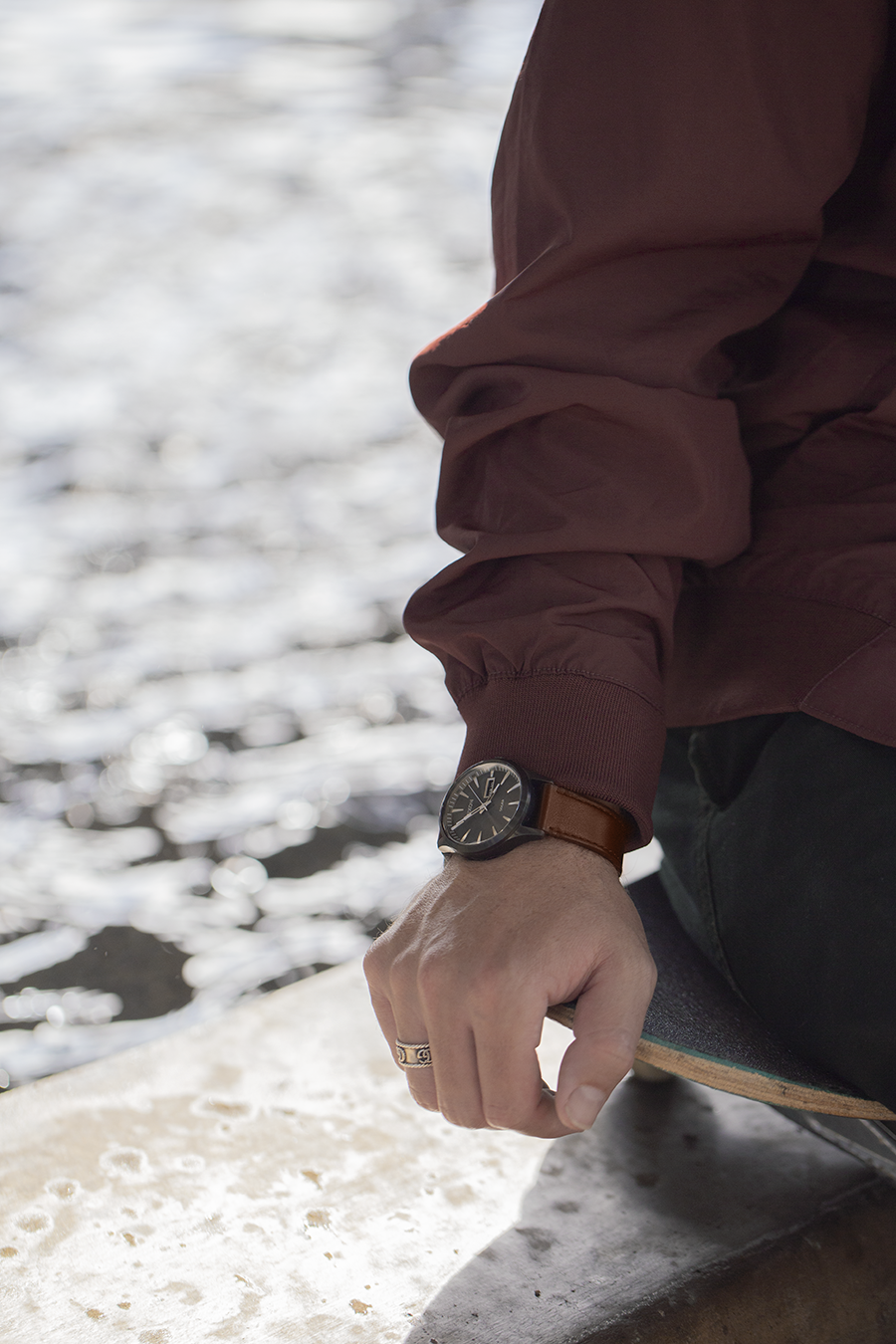 Sentry Solaire Cuir - Gris anthracite