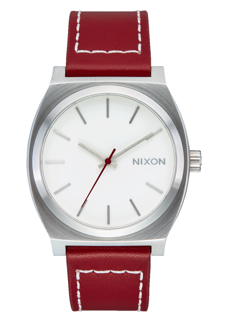 Time Teller Leather - Argento / Airone / Mirtillo rosso