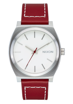 Time Teller Leather - Silver / Egret / Cranberry