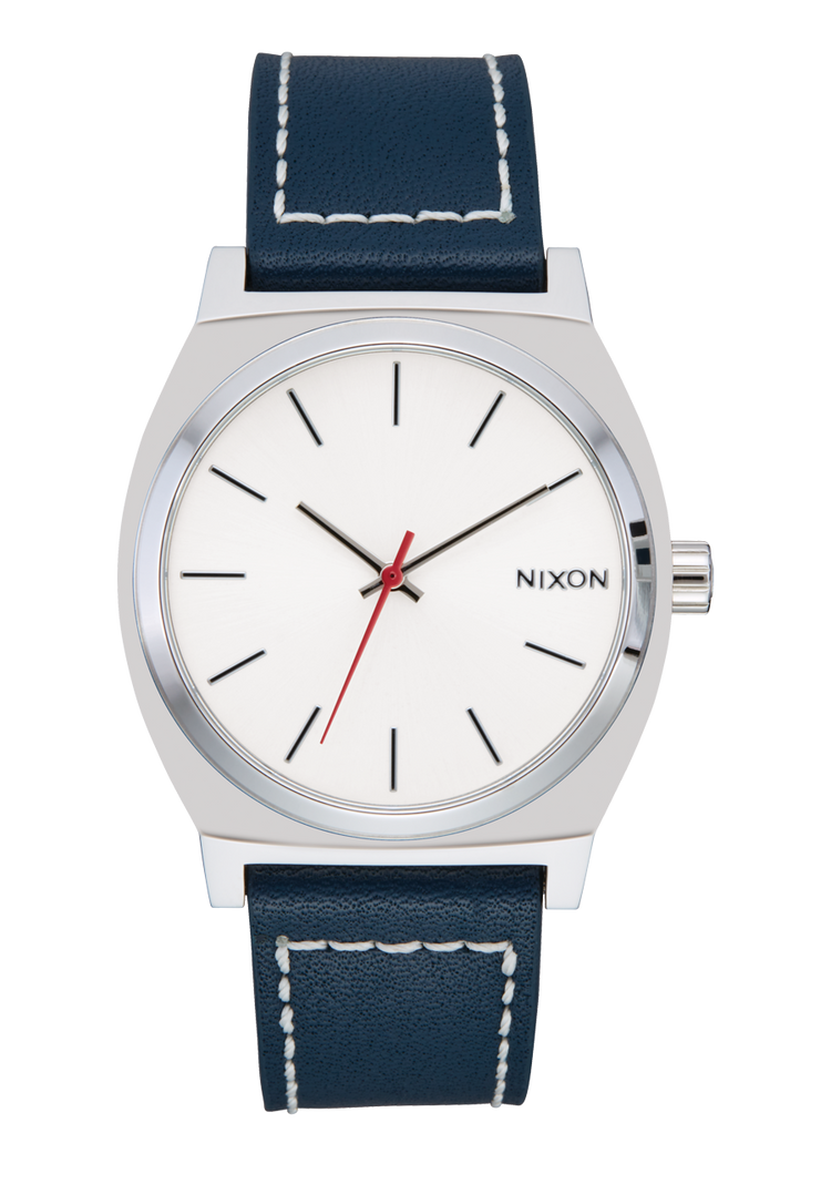 Time Teller Cuir - Argent / Nuage / Indigo