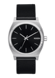 Time Teller Leather - Argent / noir