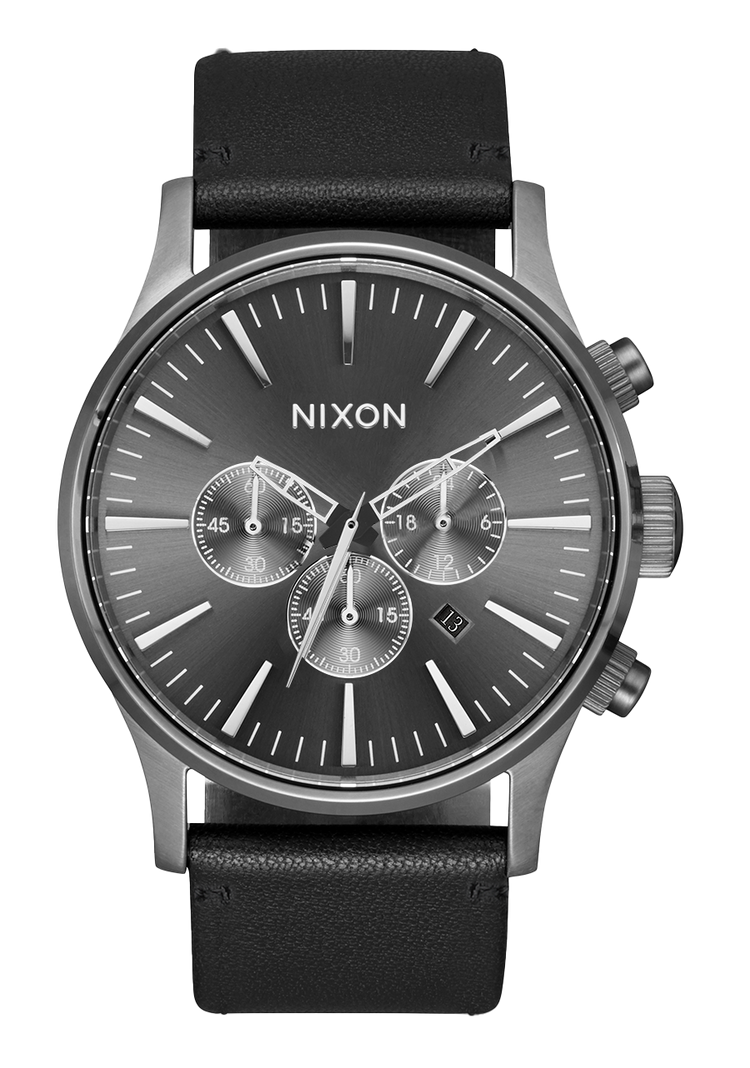 Sentry Chrono Leather - Tutto canna di fucile / nero