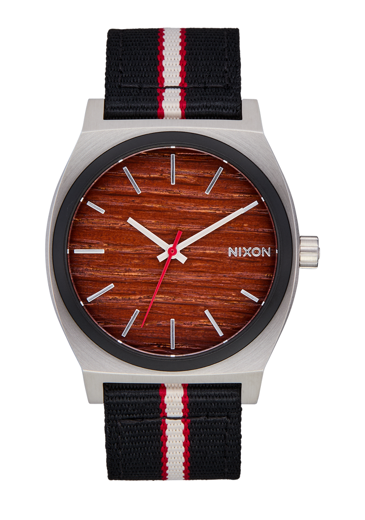 Time Teller Nylon - Argento / Palissandro / Striscia Nera