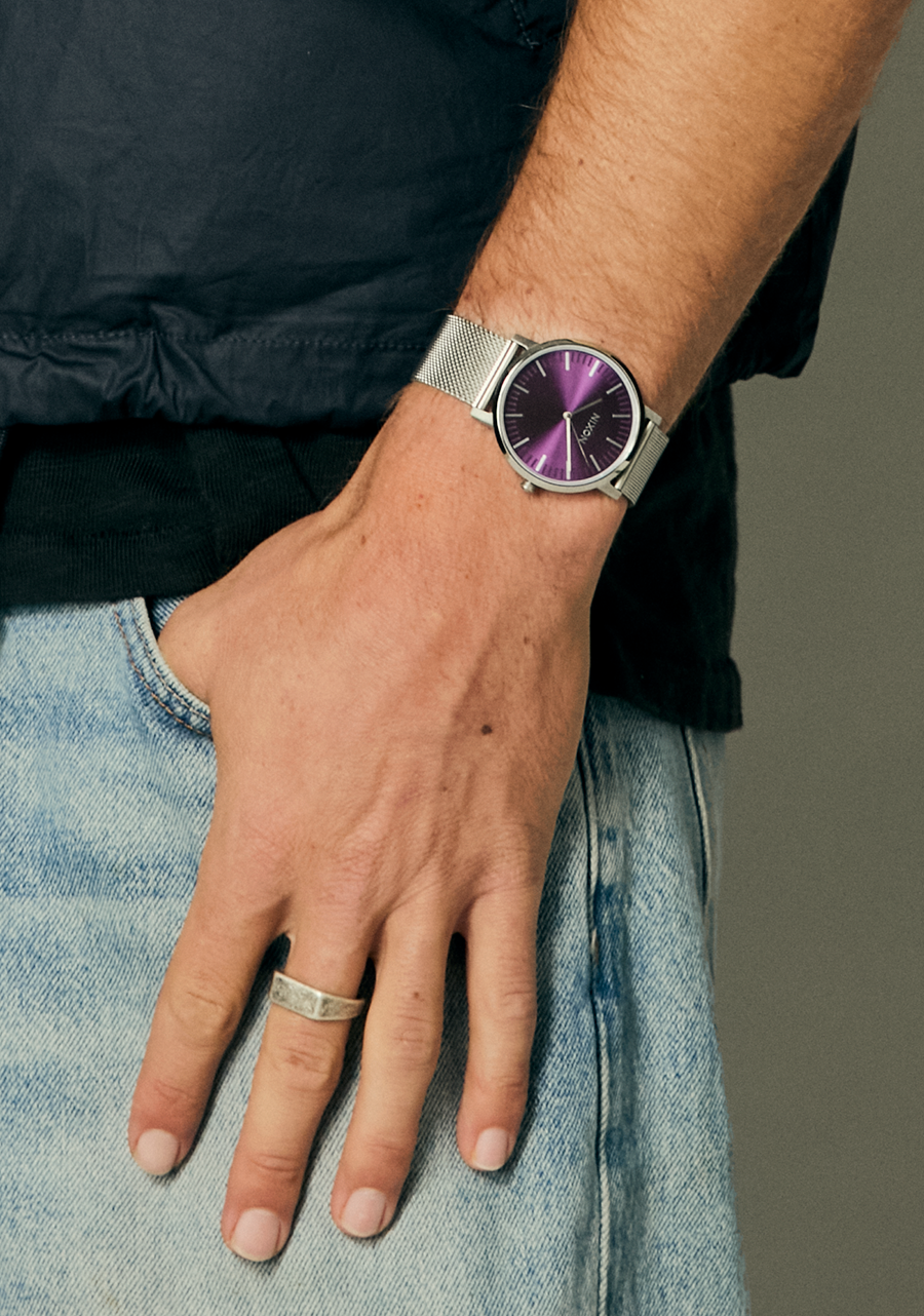 Porter Milanese - Silver / Purple Sunray View 9