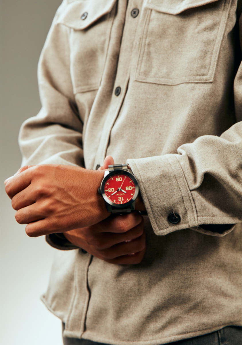 Corporal Acier Inoxydable - Rouge / Gris anthracite