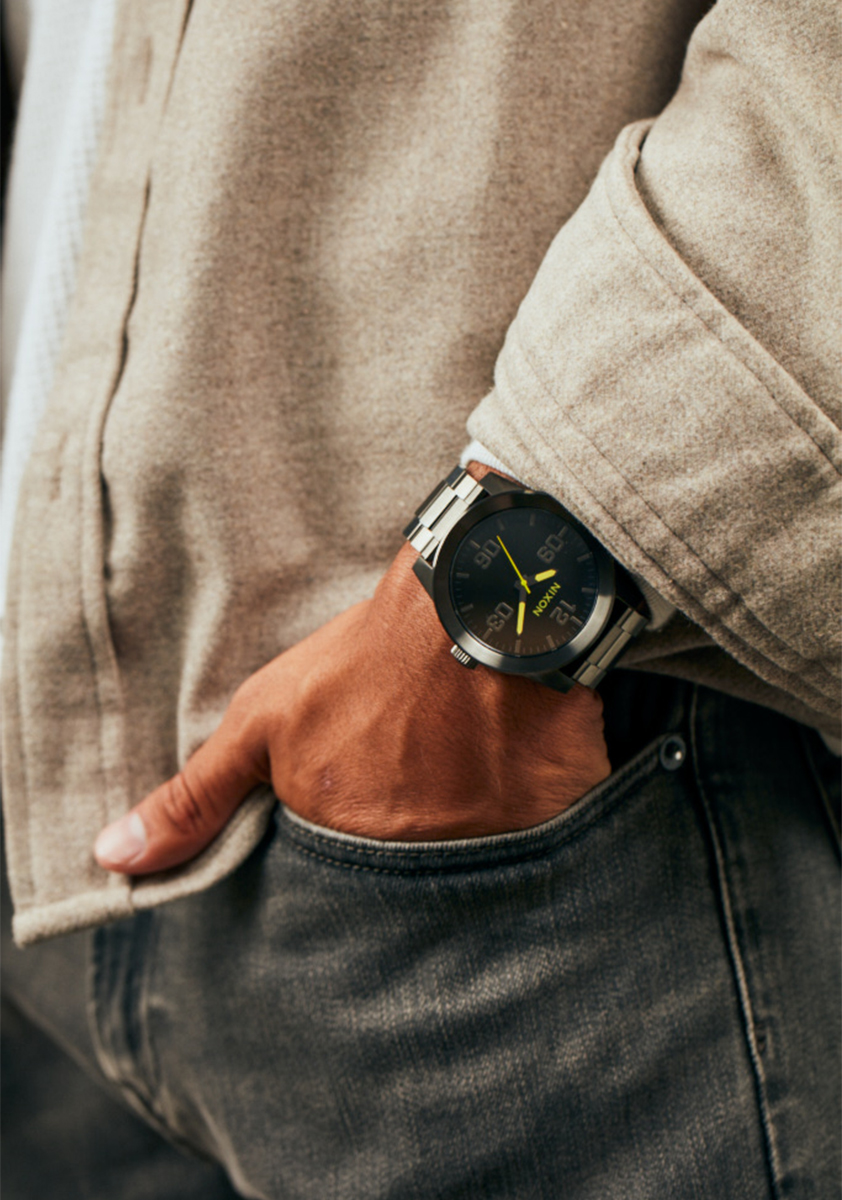 Corporal Acier Inoxydable - Noir / Gris anthracite / Citron vert