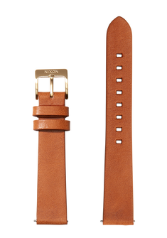 16mm Veg Tanned Leather Band - Marrone sella