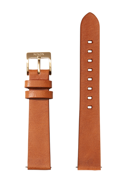 16mm Veg Tanned Leather Band - Marrone sella View 1