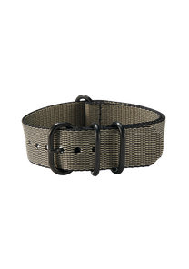 20mm Nylon #TIDE One Piece Band - Kaki / noir View 2