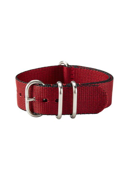 20mm Nylon #TIDE One Piece Band - Rot / Schwarz View 2