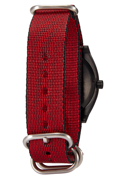 20mm Nylon #TIDE One Piece Band - Rot / Schwarz View 5