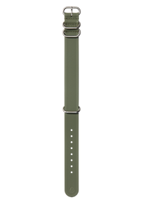 20mm FKM Rubber One Piece Band - Olive View 1