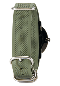 20mm FKM Rubber One Piece Band - Olive View 5