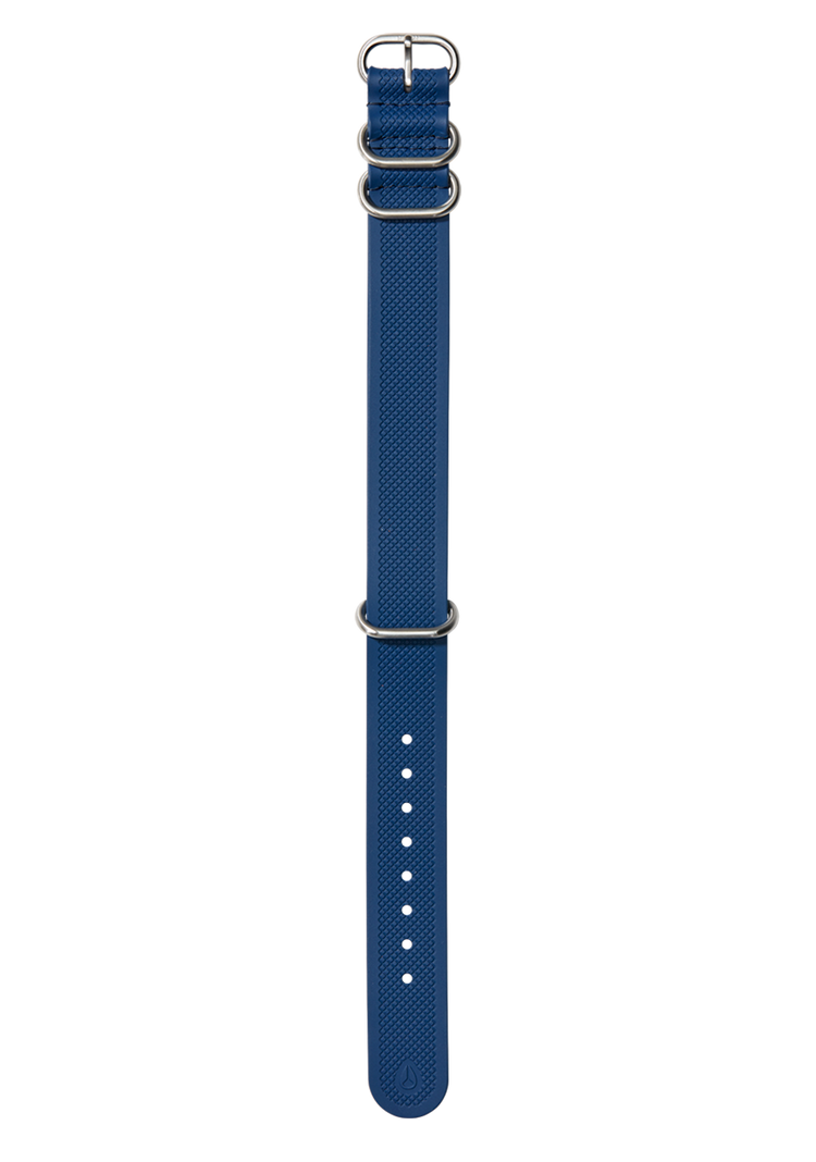 20mm FKM Rubber One Piece Band - Marineblau / Blau