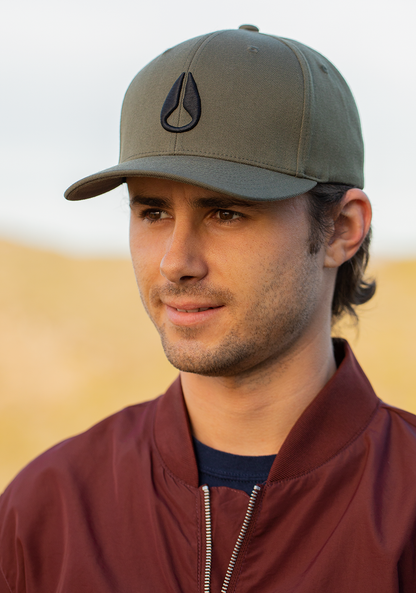 Deep Down Flexfit Athletic Fit Cap - Dunkel-Olivgrün View 8