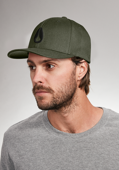 Deep Down Flexfit Athletic Fit Cap - Dunkel-Olivgrün