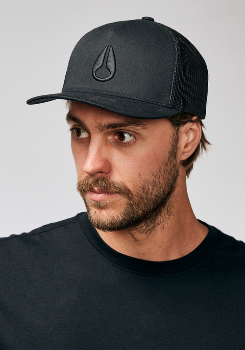 Iconed Trucker Hat - Schwarz / Schwarz