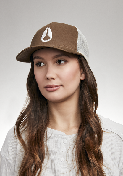 Iconed Trucker Hat - Brown / Off White View 7