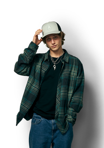 Trucker-Mütze mit Symbol - Moosnebel / Schwarz View 4