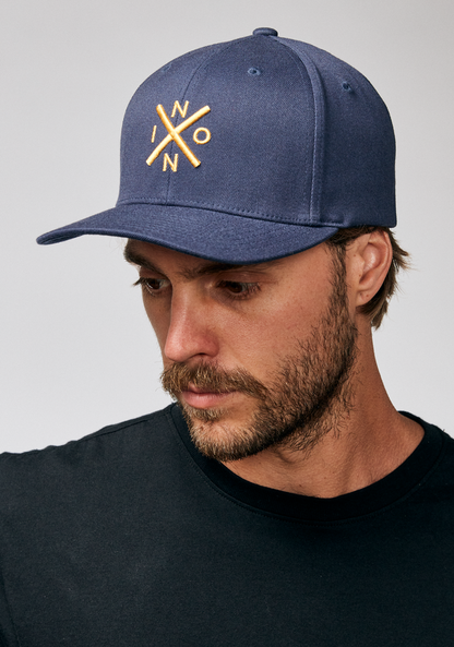 Exchange Flexfit Cap - Marineblau / Gold View 6