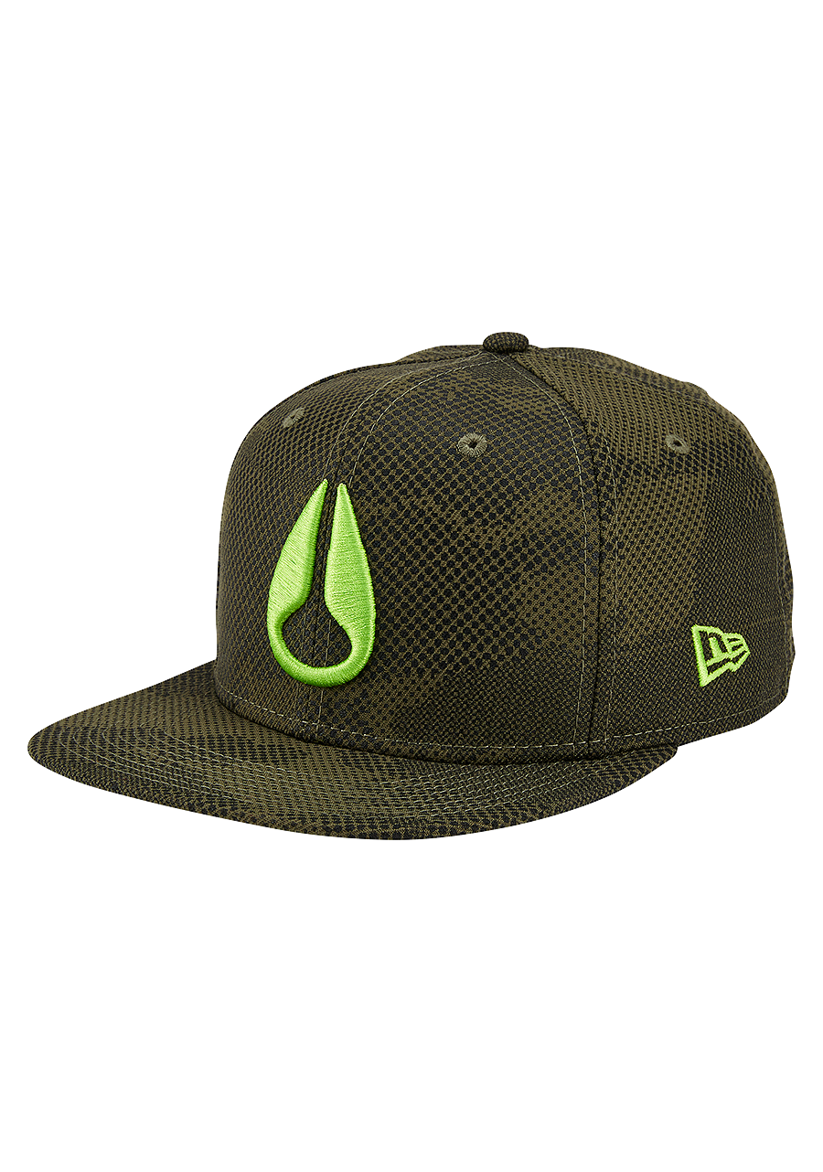Club Level Strapback Cap - Olive / Tarnmuster View 1