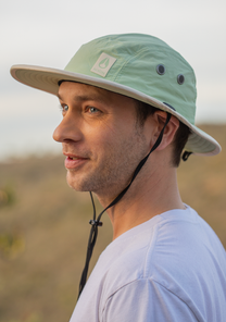 Schmaler Hut mit voller Krempe - Pastellgrün View 8