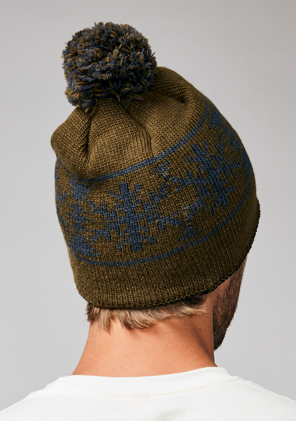 Meister Wool Pom Beanie - Olive / Multi View 4