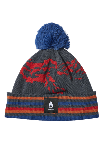 Ridge Pom Beanie - Blu navy / multicolore View 1