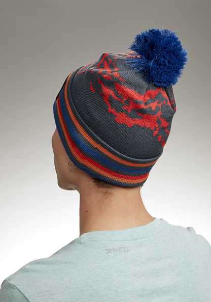 Ridge Pom Beanie - Blu navy / multicolore View 4