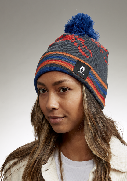 Ridge Pom Beanie - Blu navy / multicolore View 5