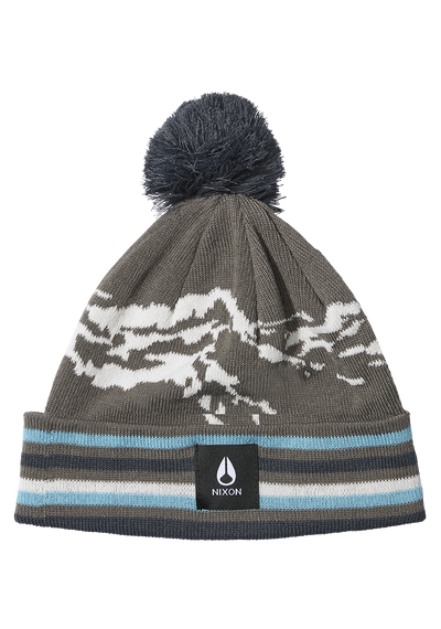 Ridge Pom Beanie - Grau / Mehrfarbig