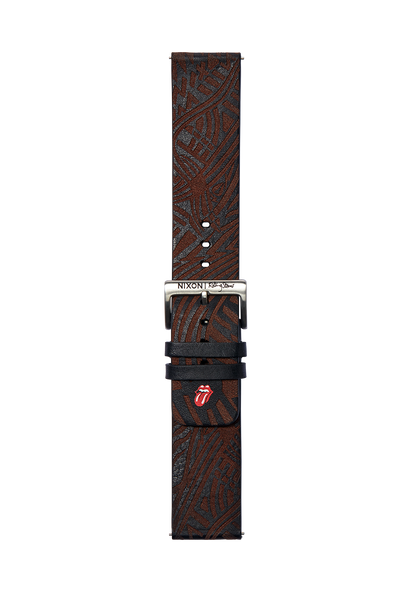 Rolling Stones 23mm Leather Band - Nero View 2