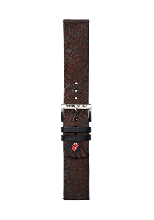 Rolling Stones 23mm Leather Band - Nero