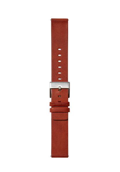 20mm Veg Tanned Leather Band - Marrone View 2