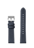Cinturino in pelle cucita da 23 mm - blu navy