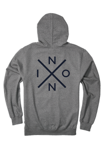 Felpa con Cappuccio e Cerniera Spot - Grigio mélange scuro View 2