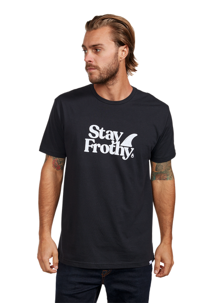 Stay Frothy Repreve® T-Shirt - Nero / bianco View 3