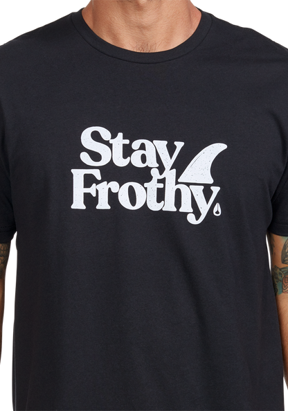 Stay Frothy Repreve® T-Shirt - Nero / bianco View 6