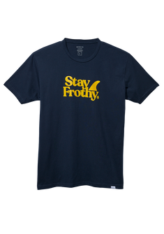 Stay Frothy Repreve® T-Shirt - Navy / Yellow