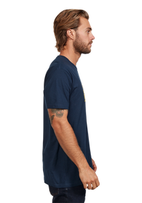 Stay Frothy Repreve® T-Shirt - Navy / Yellow View 4