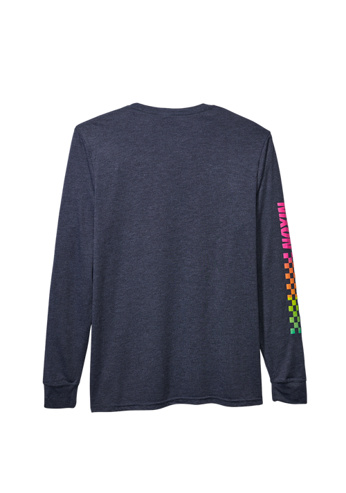 Circuit Long Sleeve Repreve® T-Shirt - Bleu marine / multicolore